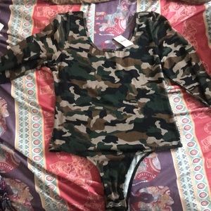 Camo body suit new with tags never worn
